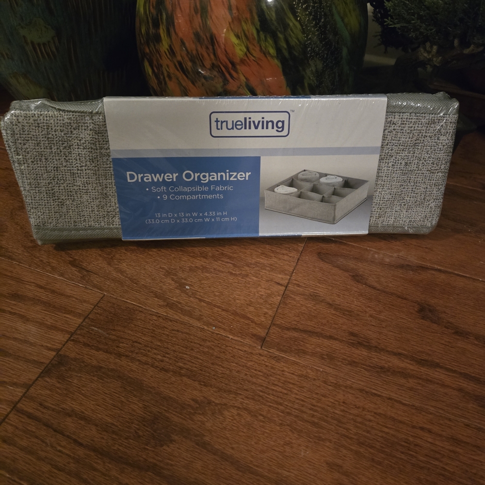 TrueLiving Soft Fabric Drawer Organizer - Gray